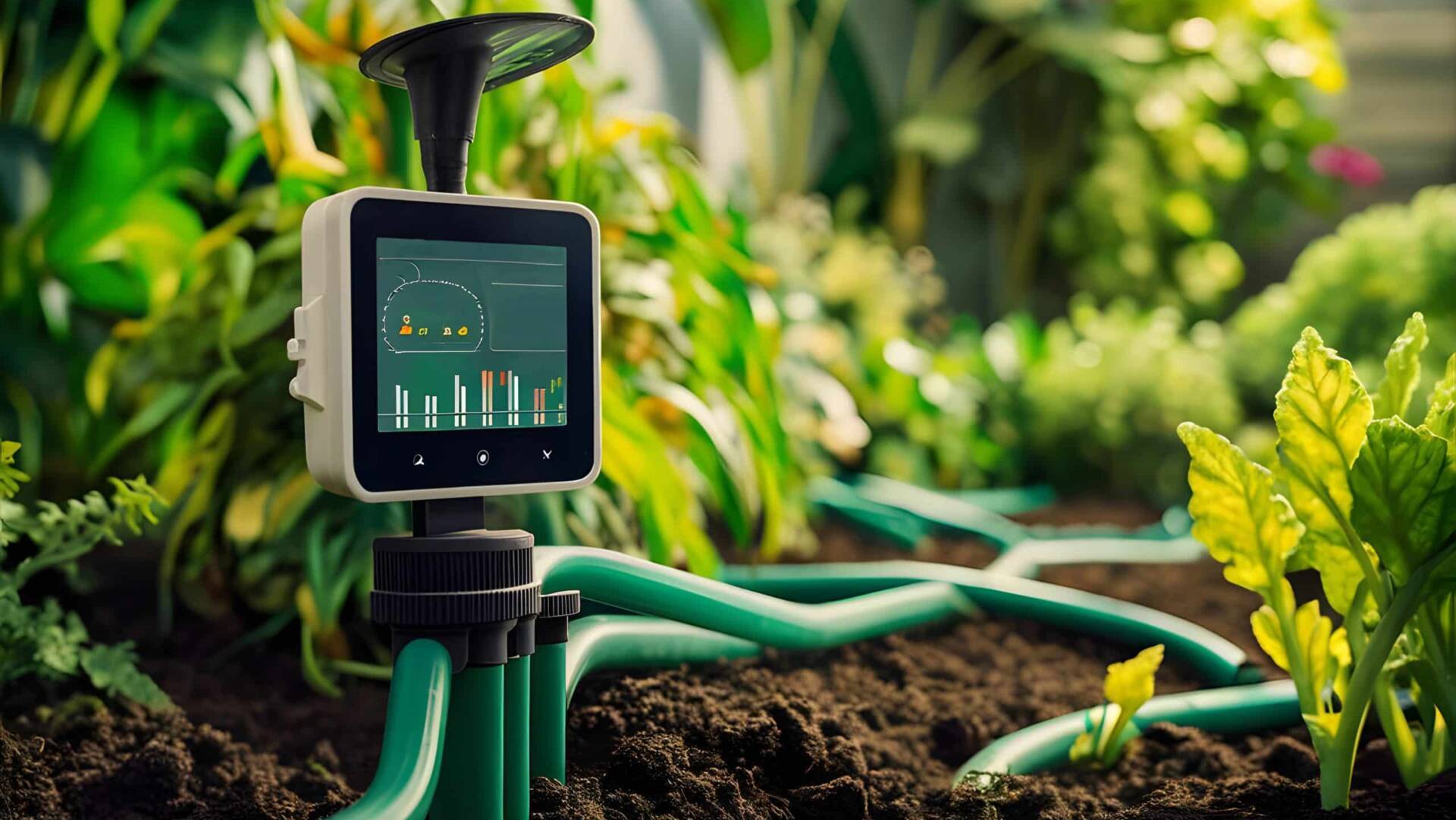 Smart irrigation systems in North Texas with WiFi controllers, rain sensors, drip irrigation, and smartphone access for efficient water use and landscape health